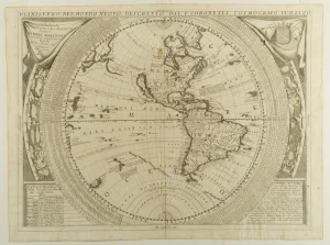 Planisfero Del Mondo Nuovo, Descritto Dal P. Coronelli, Cosmografo Publico