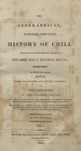 The Geographical, Natural, and Civil History of Chili