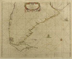 Paskaarte van't zuydelyskste deel van America van Cabo St Antonio, tot Caep de Hoorn