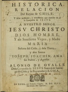 Historica Relacion del Reyno de Chile