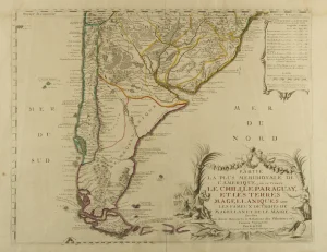 Partie La Plus Meridionale De L'Amerique, ou se Trouve Le Chili, Le Paraguay, et les Terres Magellaniques avec Les Fameux Detroits de Magellan et de Le Maire