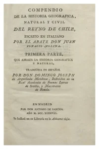 Compendio de la Historia Geografica, Natural Y Civil del Reyno de Chile