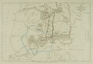 The Andes - Map to illustrate Extracts from the Narrative of a Route across the Southern Andes