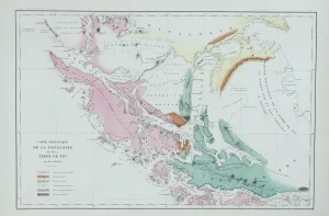 Carte Géologique de la Patagonie et de la Terre de Feu par Mr J Grange