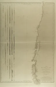 Carte des Côtes du Chili et de la Patagonie Occidentale (2 copies)