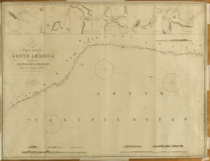 A chart of the West Coast of South America extending from Valparaiso to Truxillo